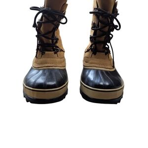 Sorel Tan and Black Rain & Snow Boots Waterproof Durable Design